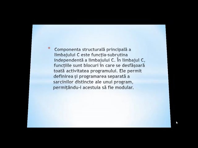 Tutorial C - Prezentare limbajului de programare