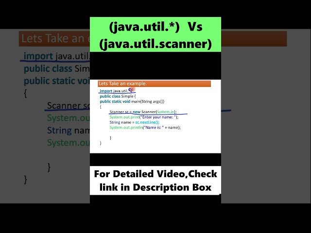 Difference Between java.util.* and java.util.scanner
