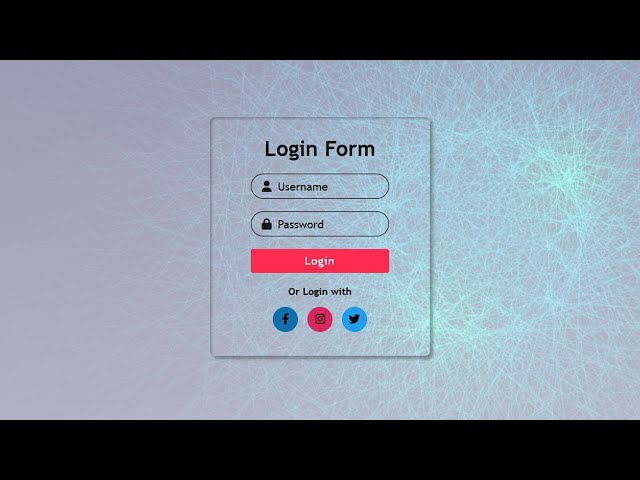 Login Page Using HTML & CSS