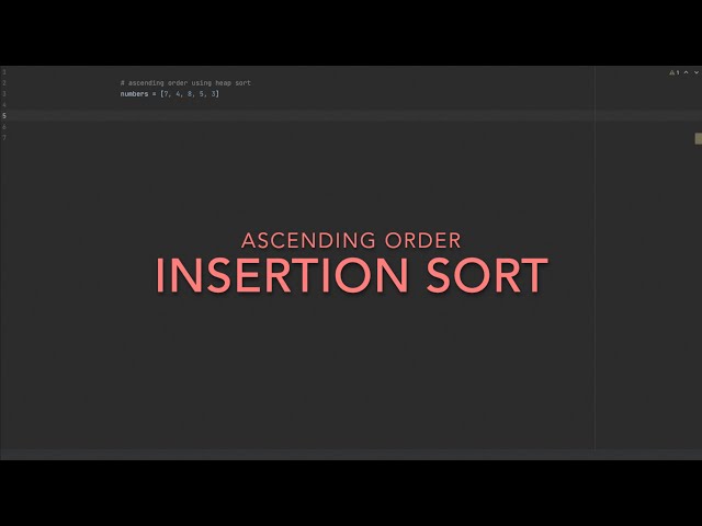 6. Insertion Sort Python Practice