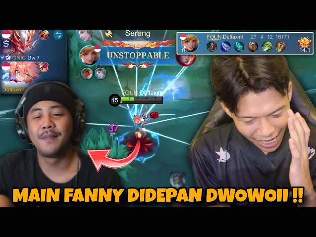 DWIWOII'S MABAR ORDER!! DWIWOII'S REACTION TO SEEING FANNY DAFFAXML FREESTYLE!! - Mobile Legends