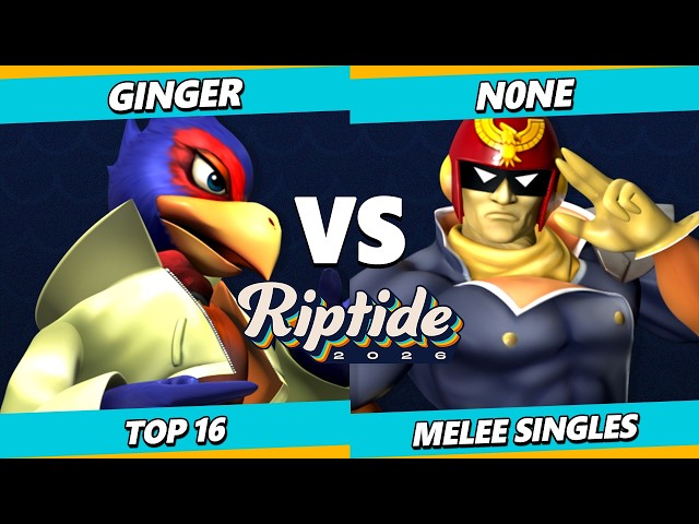 Riptide 2026 - Ginger (Falco) Vs. n0ne (Captain Falcon) Smash Melee - SSBM