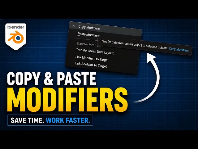 Copy Modifiers Between Objects in Blender