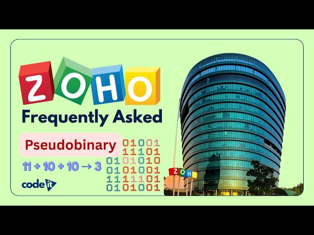 Zoho Round 2 | Pseudobinary Program | Optimal Solution | Code It - Tamil