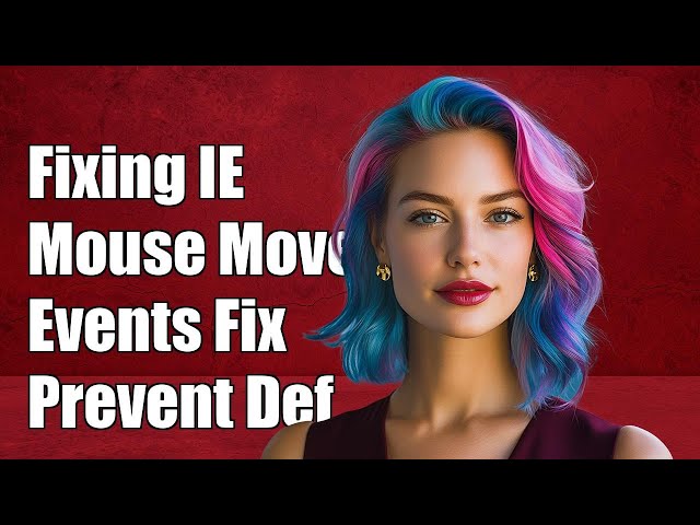 Fixing evt.preventDefault Issues in IE and Edge for Mouse Move Events