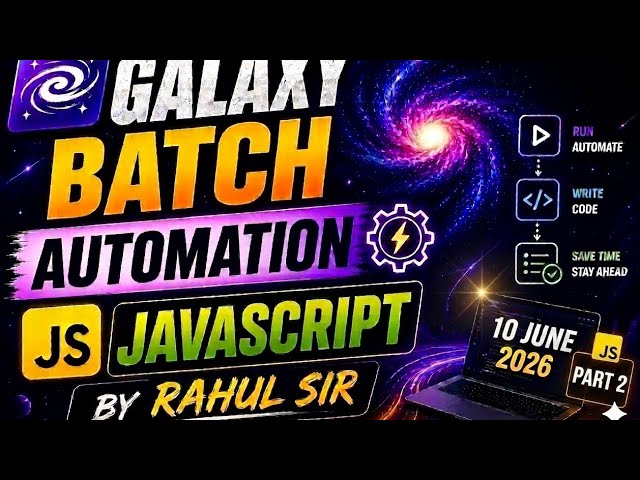 What is for loop in Javascript? part-2 by Rahul sir (10-06-2026).................#coding#viral#video