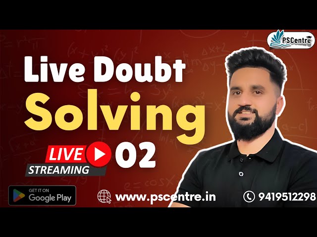 Live Doubt Solving -02 for JKPSI @pscentre