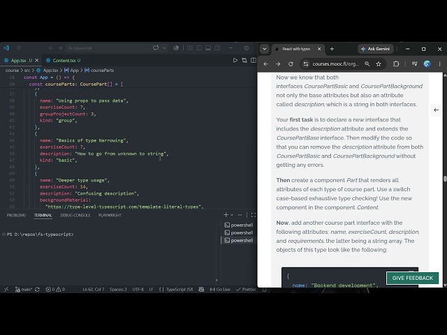 day5: react with types - code with me, pomodoro 50/10, lofi