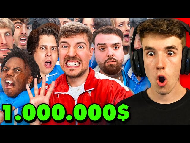 50 YOUTUBERS PELEAN POR 1.000.000$ | REACCION a MRBEAST