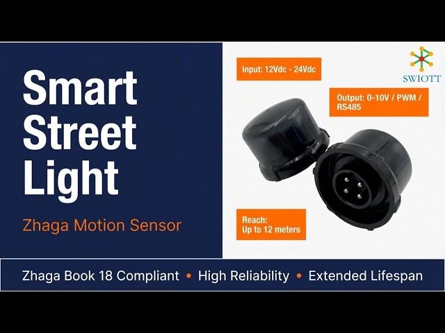 SWIOTT Zhaga Book18 24GHz Radar Motion Sensor | Smart Street Light Motion Detector for Smart City