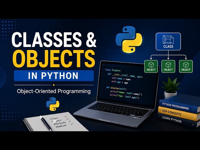 Classes and Objects in Python | OOP Concepts Explained Simply for beginners #PythonProgramming 