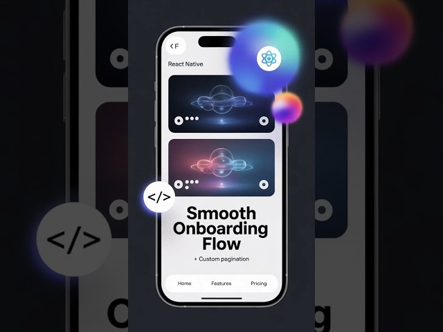 Smooth Onboarding Flow in React Native | Custom Pagination + Reanimated Animations #codereact