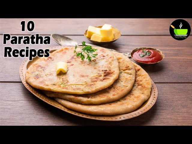 Top 10 Veg Paratha Recipes | Indian Flat Bread Recipes | Lunch Recipes | Dinner Recipes |  Paratha
