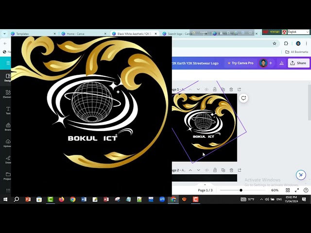 "Creating a Stunning Logo with Canva: Easy Bangla Tutorial"