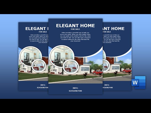 How to Design a Poster in Microsoft Word | Poster Template Design