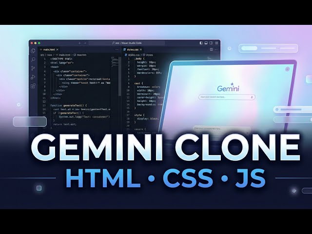 Google Gemini AI Clone – Full Working Chatbot Using HTML, CSS & JavaScript | Complete Tutorial