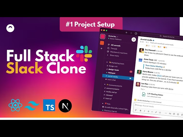 Build a Full Stack Realtime Slack Clone w/Nextjs, React and TailwindCSS | #1 Project Intro & Setup
