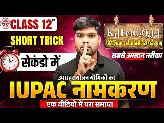 उपसहसंयोजक यौगिकों का IUPAC नामकरण | Class 12 Chemistry IUPAC Name | IUPAC Name Class 12 Chemistry