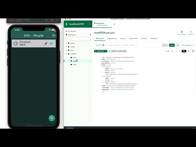 Flutter Giftr Application - Full Stack