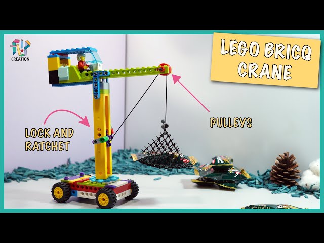 LEGO Tower Crane with LEGO Education BricQ Motion Essential 45401