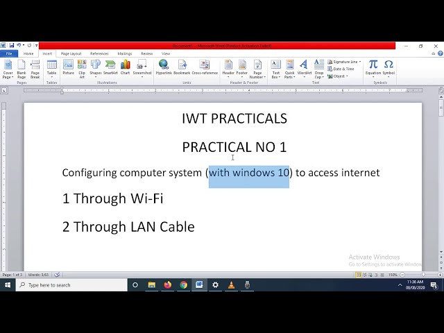 INTERNET AND WEB TECHNOLOGY PRACTICAL 1