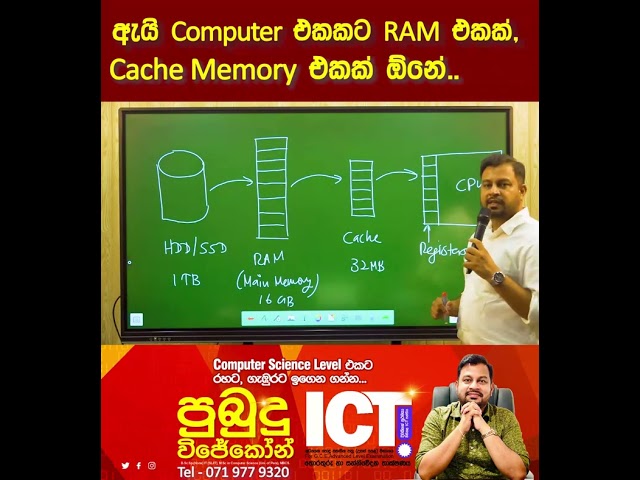 ඇයි Computer  එකකට RAM එකක් Cache Memory එකක් ඕනේ..❤️