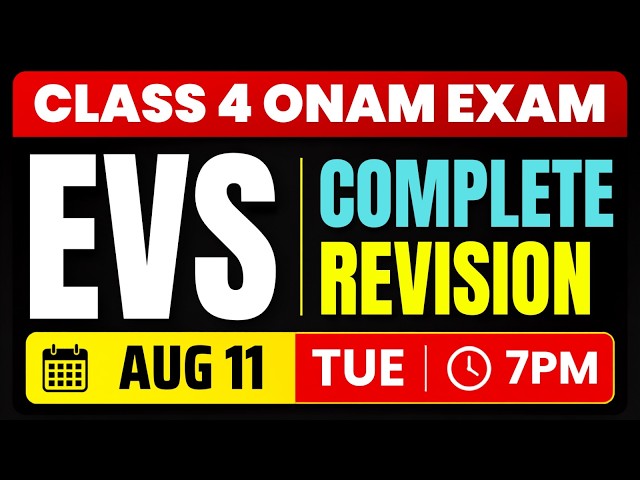 Class 4 Onam Exam | EVS | Complete Revision | Exam Winner