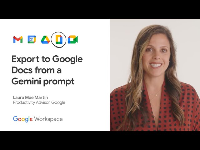 How to export to Google Docs from a Gemini prompt