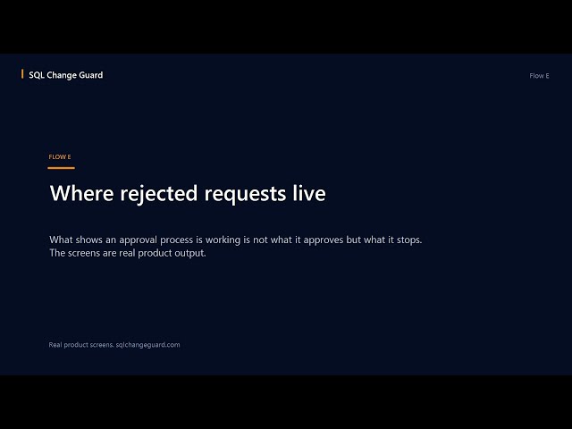 SQL Change Guard: Where rejected requests live