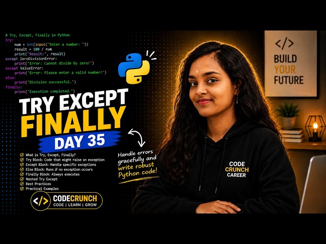Confused About try, except and finally in Python?🤔| Day 35 | 100 Days of Python | Interview Question