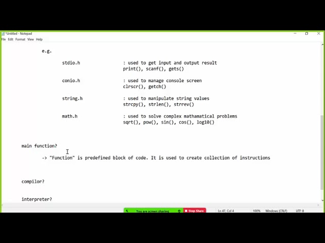 Part 1 C Programming  Basics
