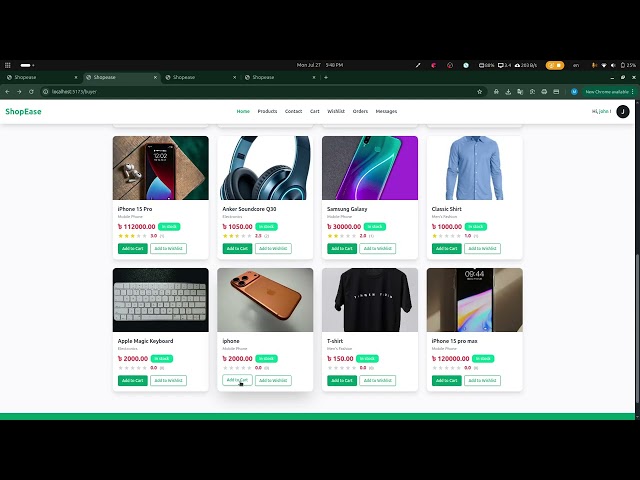 shopease webapp using spring boot and react🥷