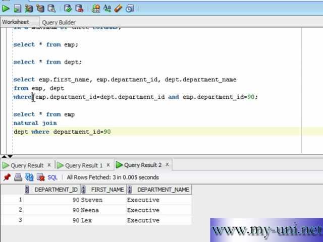 SQL, Compare Equijoin and Natural Join 1e71