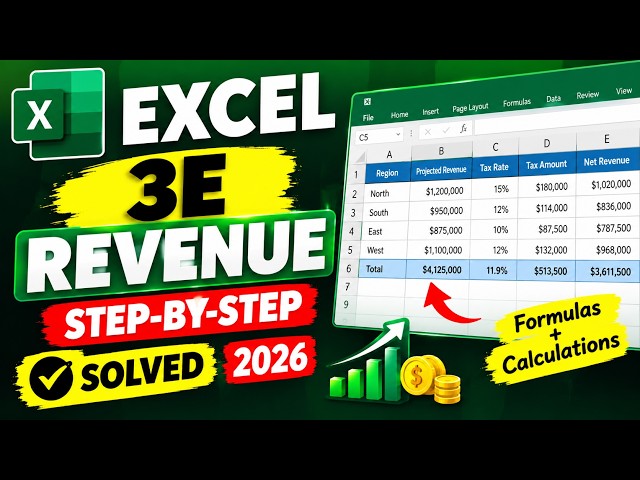 Excel 3E Revenue Assignment Solved – 2026