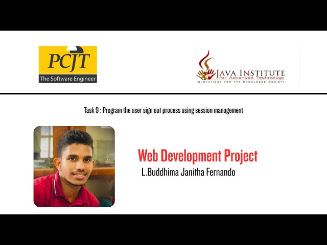 Task 9 : Program the user sign out process using session management