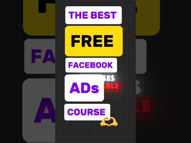 The BEST FREE COURSE to learn FACEBOOK ADS ( Beginners to Advance Facebook Ads Free  Course )
