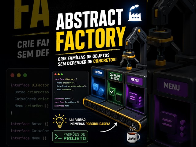 ABSTRACT FACTORY: quando uma fábrica cria famílias inteiras de objetos 🚀