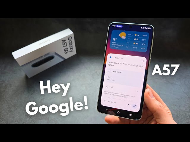 Samsung Galaxy A57 5G - Enable Hey Google Voice Assistant. Launch Assistant using Voice