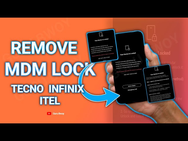 Remove MDM Lock on Tecno, iTel, Infinix, free MDM bypass. Fix your Device is Locked on Tecno spark