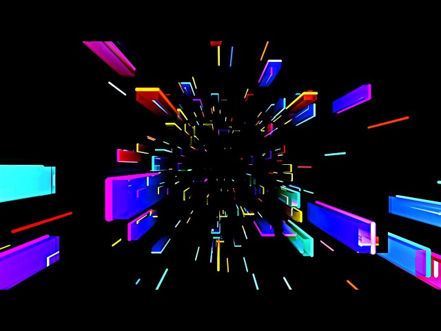VisionKanal 4K – Multicolor Neon Tunnel | Digital Journey [No Audio – 2 Hours]