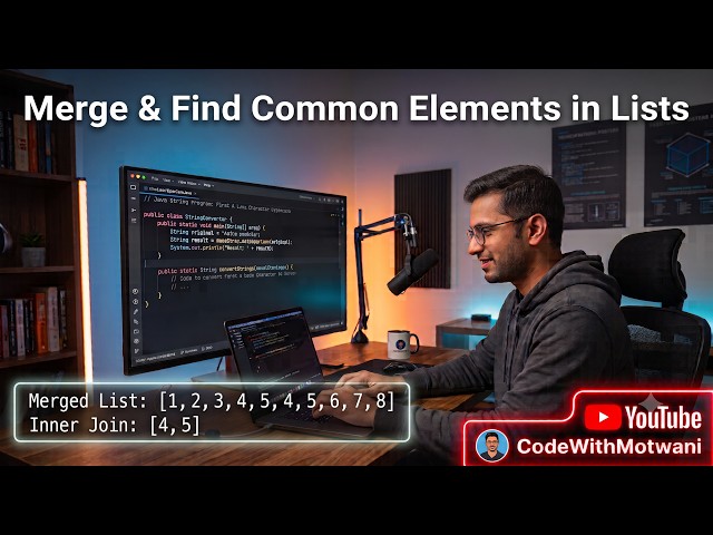 Java 8 Stream API: Merge & Find Common Elements in Lists | Coding Interview Question