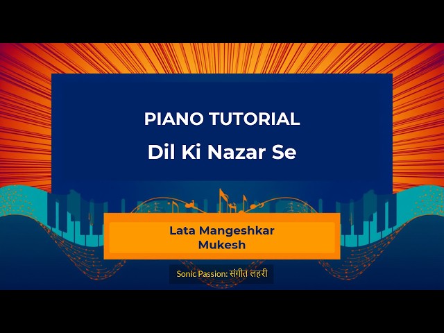 Dil Ki Nazar Se - Piano Tutorial | Karaoke with Lyrics