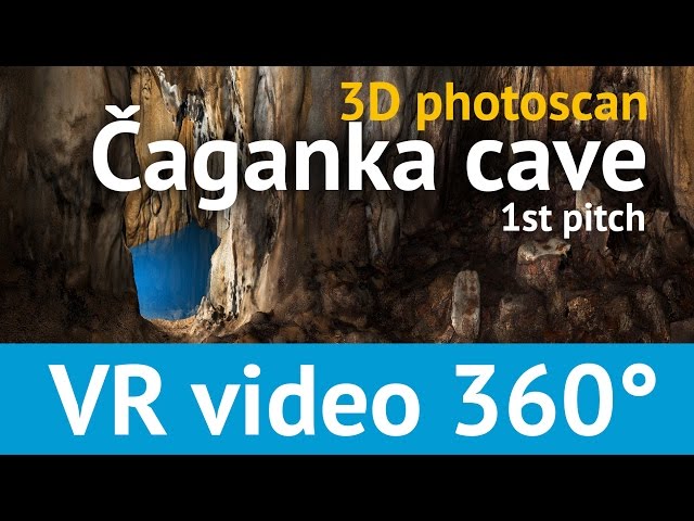 Caganka Cave 1st Pitch - 3D photoscan - VR video