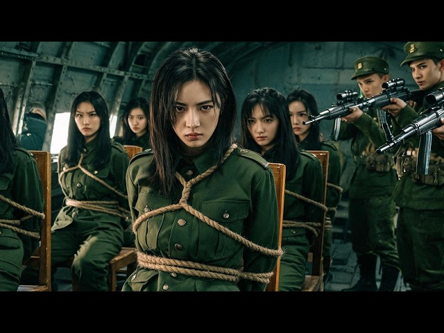 超燃動作爽片：美女被日軍綁架，竟偷偷掙脫繩索，抓住機會絕地反擊！#抗日 #kungfu #action #戰爭 #女特工