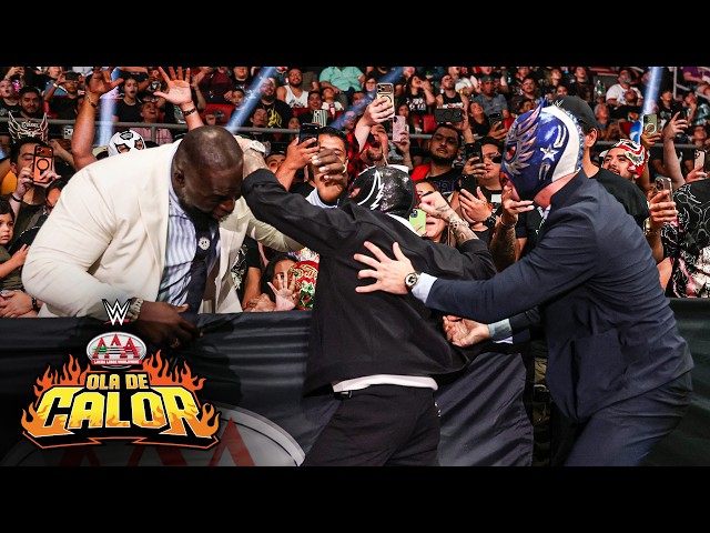 Mega Title Contract Signing descends into bedlam as Rey Mysterio challenges Omos: AAA Ola de Calor