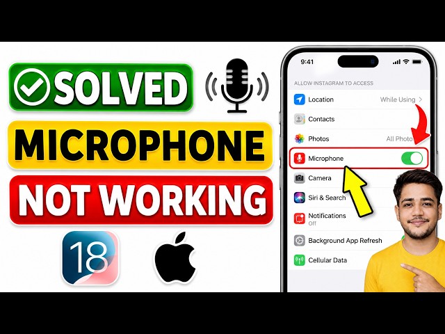 fix microphone won't work on iphone after the ios 18 update | iphone microphone not working
