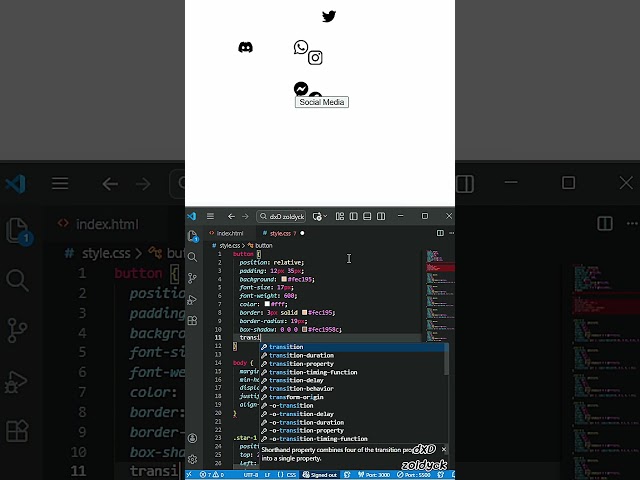 Button Social Media Html Css #webdevelopment #coding