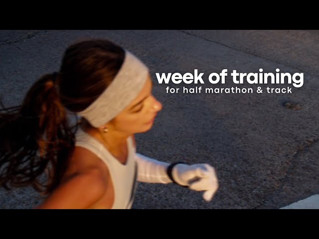 A FULL WEEK OF TRAINING running 80 miles per week | houston half marathon  + indoor track prep