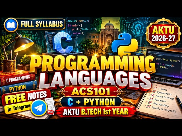 Programming Languages Syllabus Discussion | ACS101 | B.Tech CSE 1st Year | AKTU 2026-27
