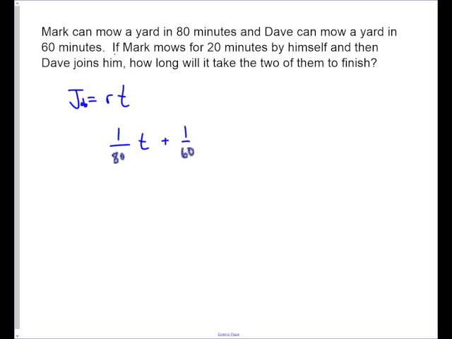 Work Problem Example #2